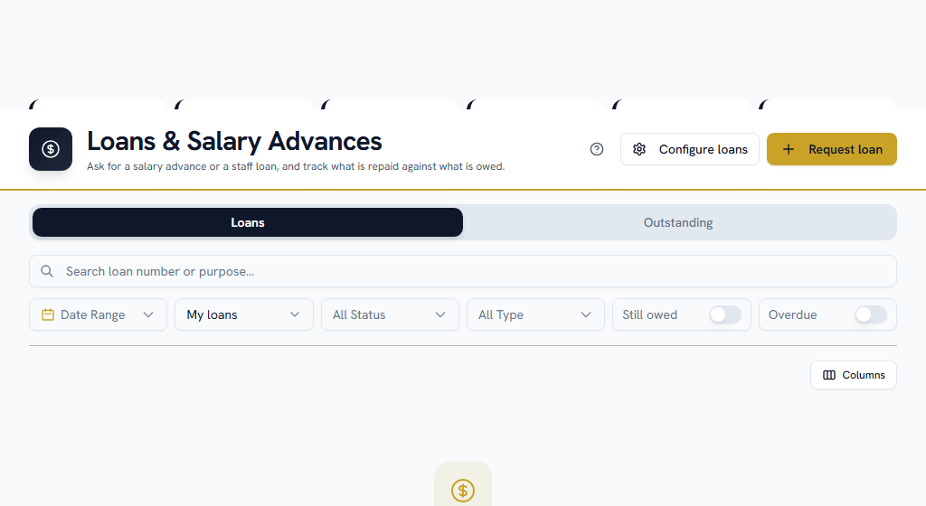 Loans & Salary Advances — the schedule, what is repaid and what is outstanding